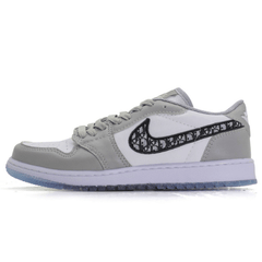 Jordan 1 Dior Low| Branco Cinza